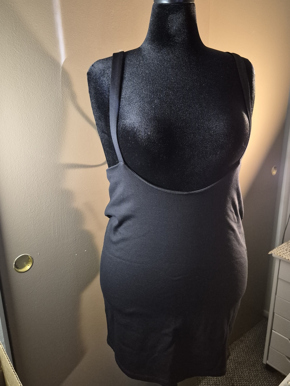 Fashion Nova Black Mini Skirt Slip Dress